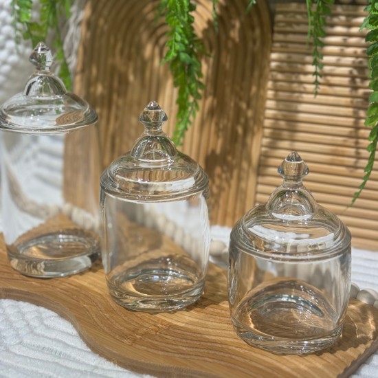 Glass Jar Set 3 Pieces